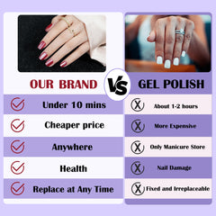 Jofay Fashion 32-piece press-on nails kit for versatile styling
