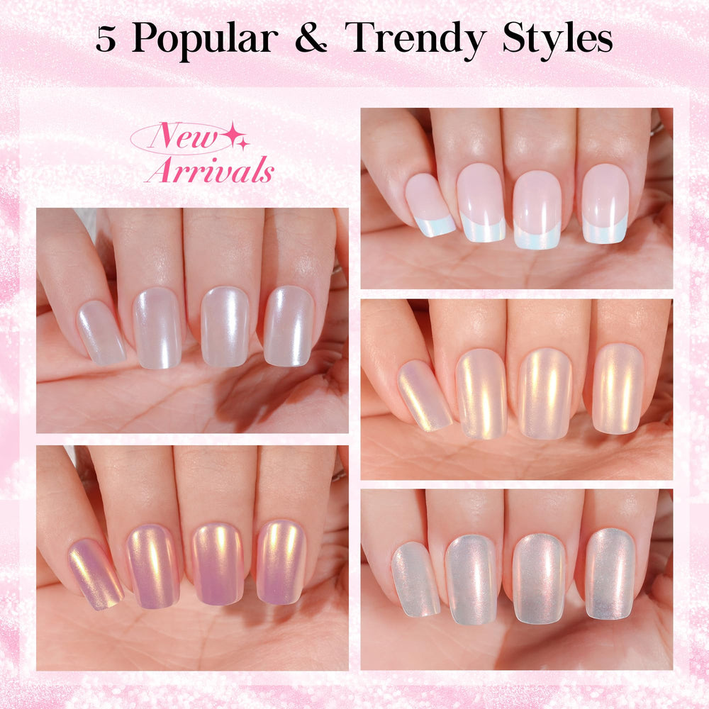 Jofay Fashion glossy artificial nails for polish-free, quick manicure at home.