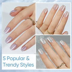 Jofay Fashion high-gloss acrylic nails with durable finish for lasting shine.