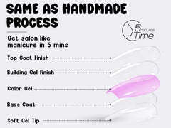 Jofay Fashion Soft Gel Nails Fit Cuticle Closeup, comfortable wear and natural look