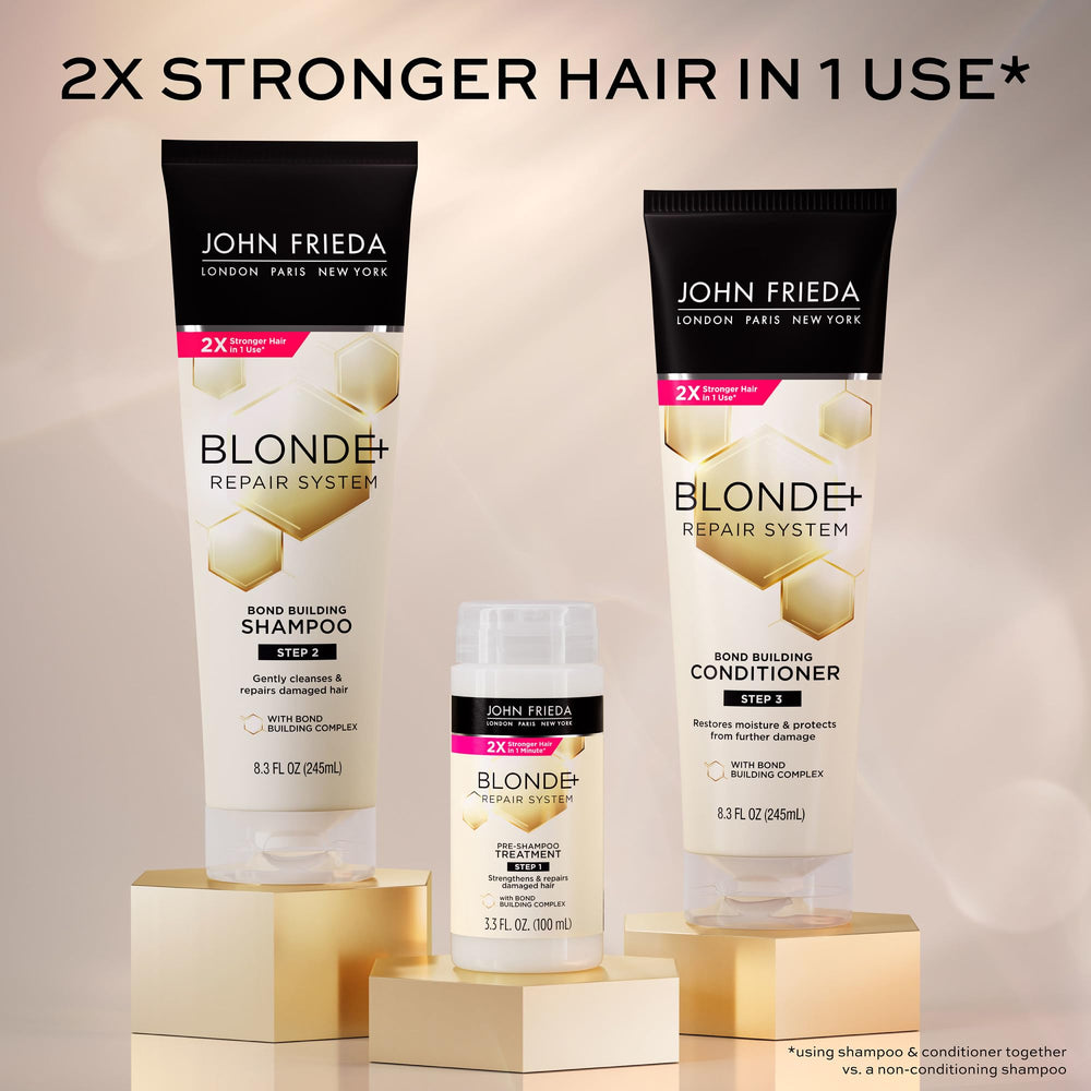 John Frieda Blonde Repair System packaging made from recycled materials