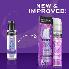 John Frieda Frizz-Ease application image shows even distribution for frizz control