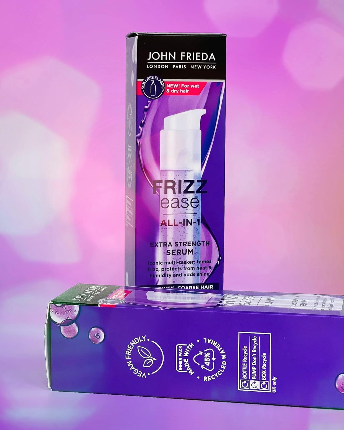 John Frieda Frizz-Ease serum texture ready to soften coarse hair