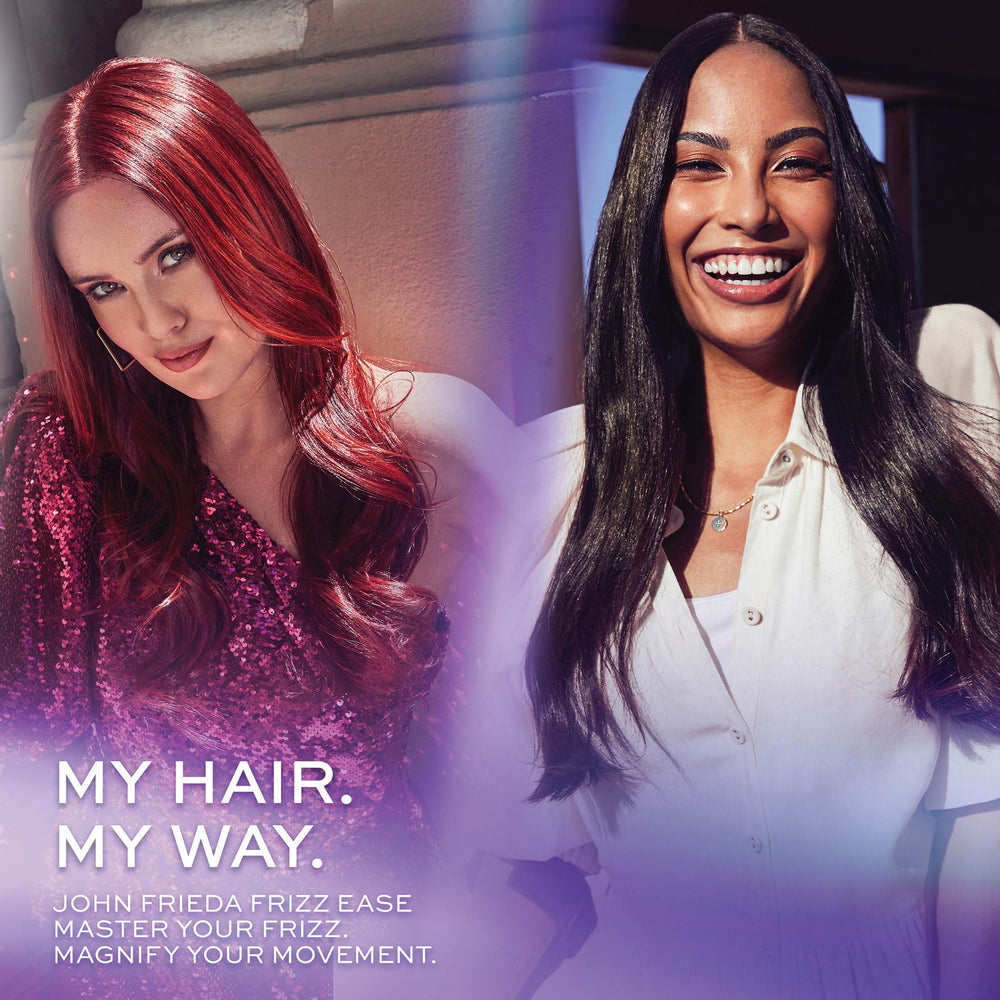 John Frieda Frizz Ease Beyond Smooth Conditioner bottle showing hydration for detangling