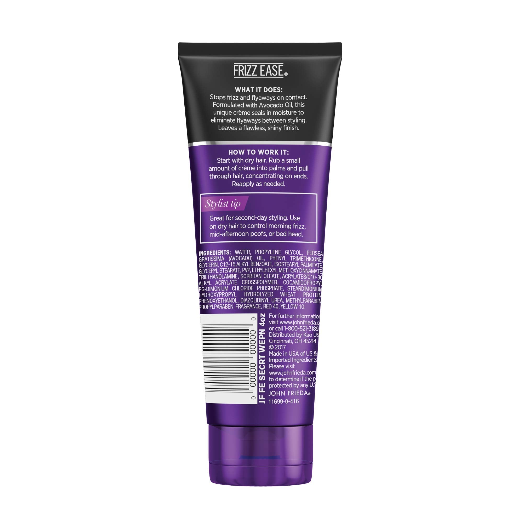 Sleek, glossy hair after using John Frieda Frizz Ease Touch-Up Crème.