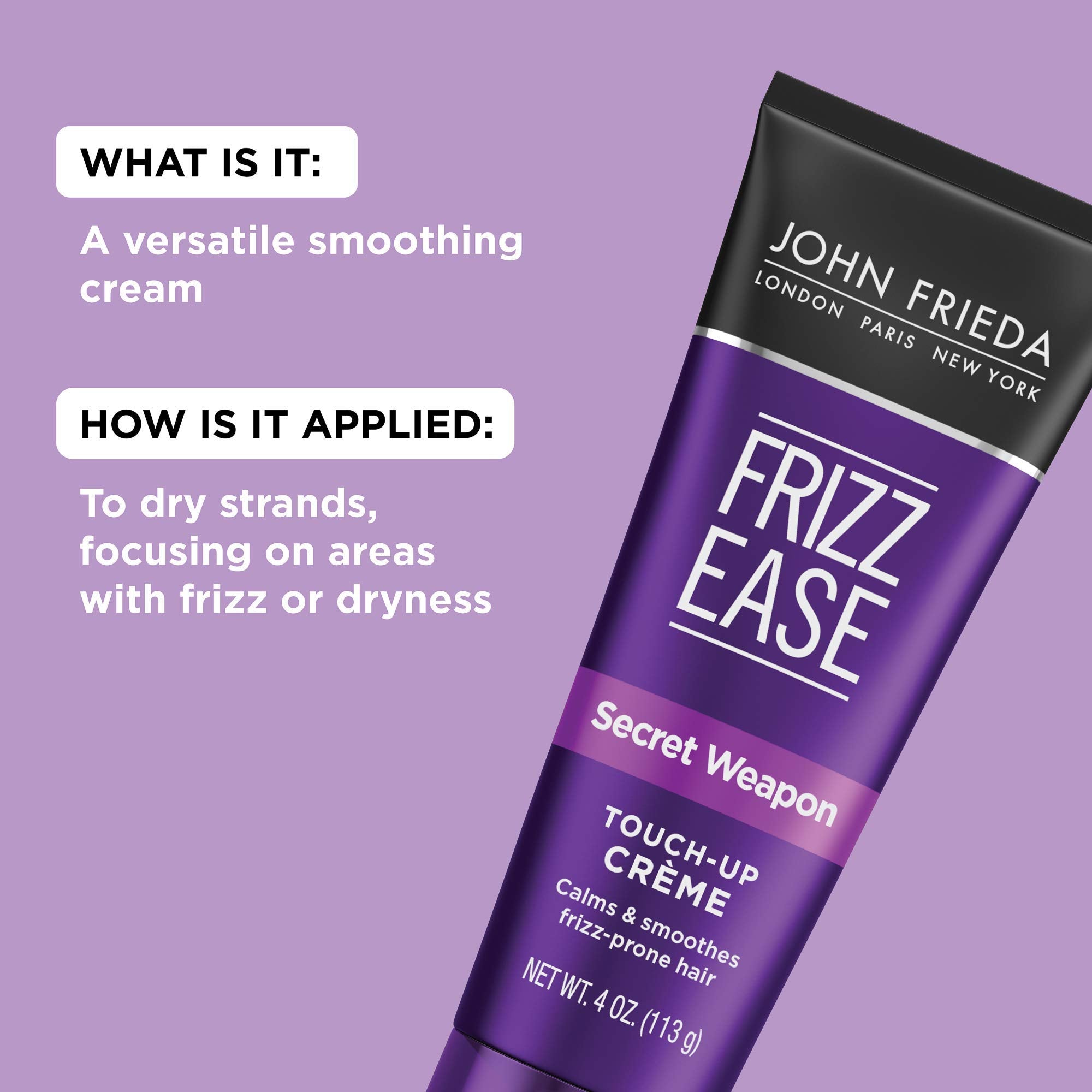 Six-pack display of John Frieda Frizz Ease Touch-Up Crème for on-the-go touch-ups.