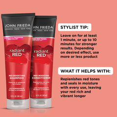 Pomegranate extract ingredient support for color retention in Radiant Red conditioner.