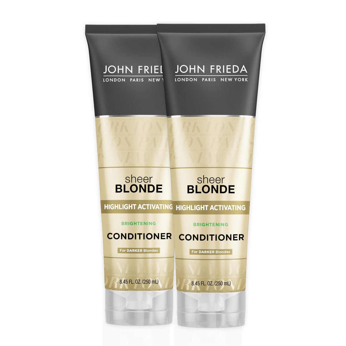 John Frieda Sheer Blonde Highlight Activating Conditioner bottle boosts vibrant blondes