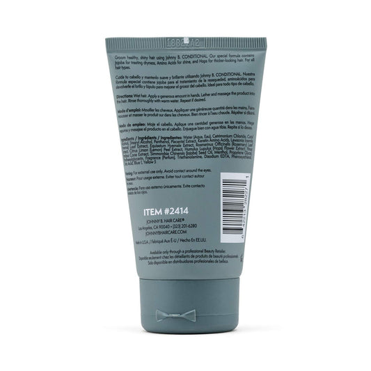 JOHNNY B. Conditional Conditioner pack of two bottles on display for post-treatment care.