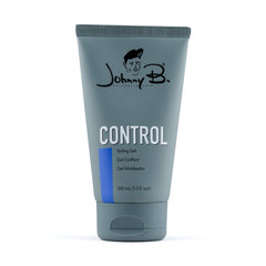 JOHNNY B. Control alcohol-free gel bottle-front image shows strong hold and hydration.