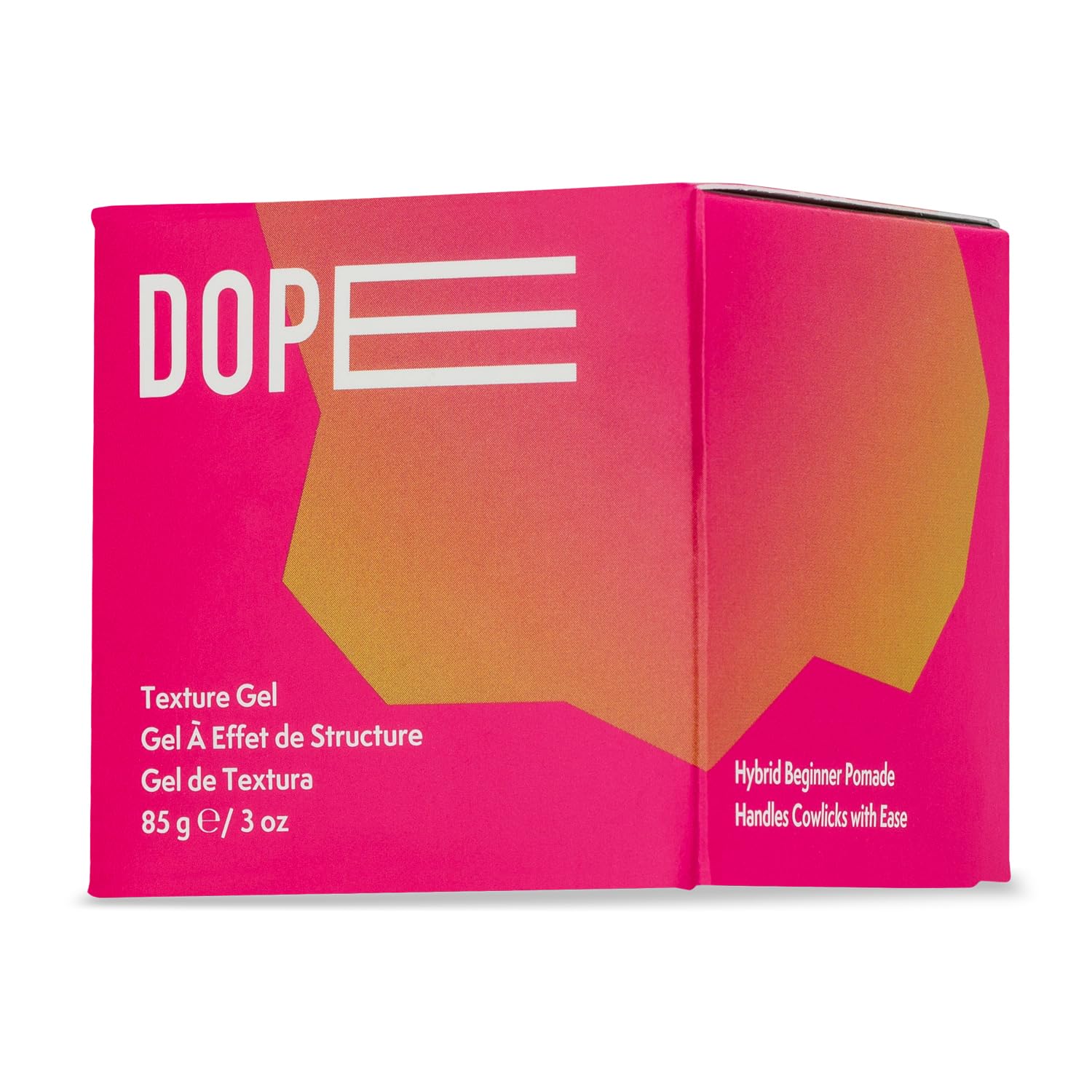 Johnny B. Dope Texture Gel bottle demonstrates strong hold with pliable finish for all hair types.