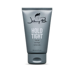 Johnny B Hold Tight clay gel bottle showing flexible, reworkable hold for daily styling