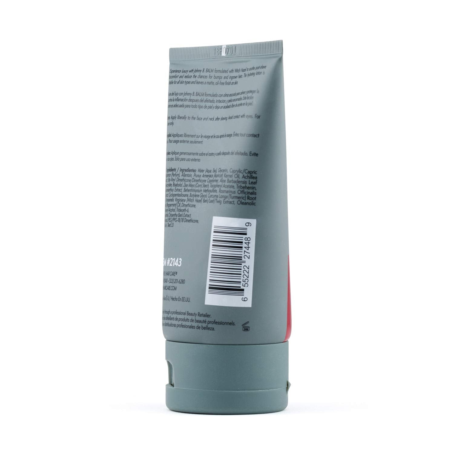 JOHNNY B. balm after shave application swirl shows easy, even moisture.