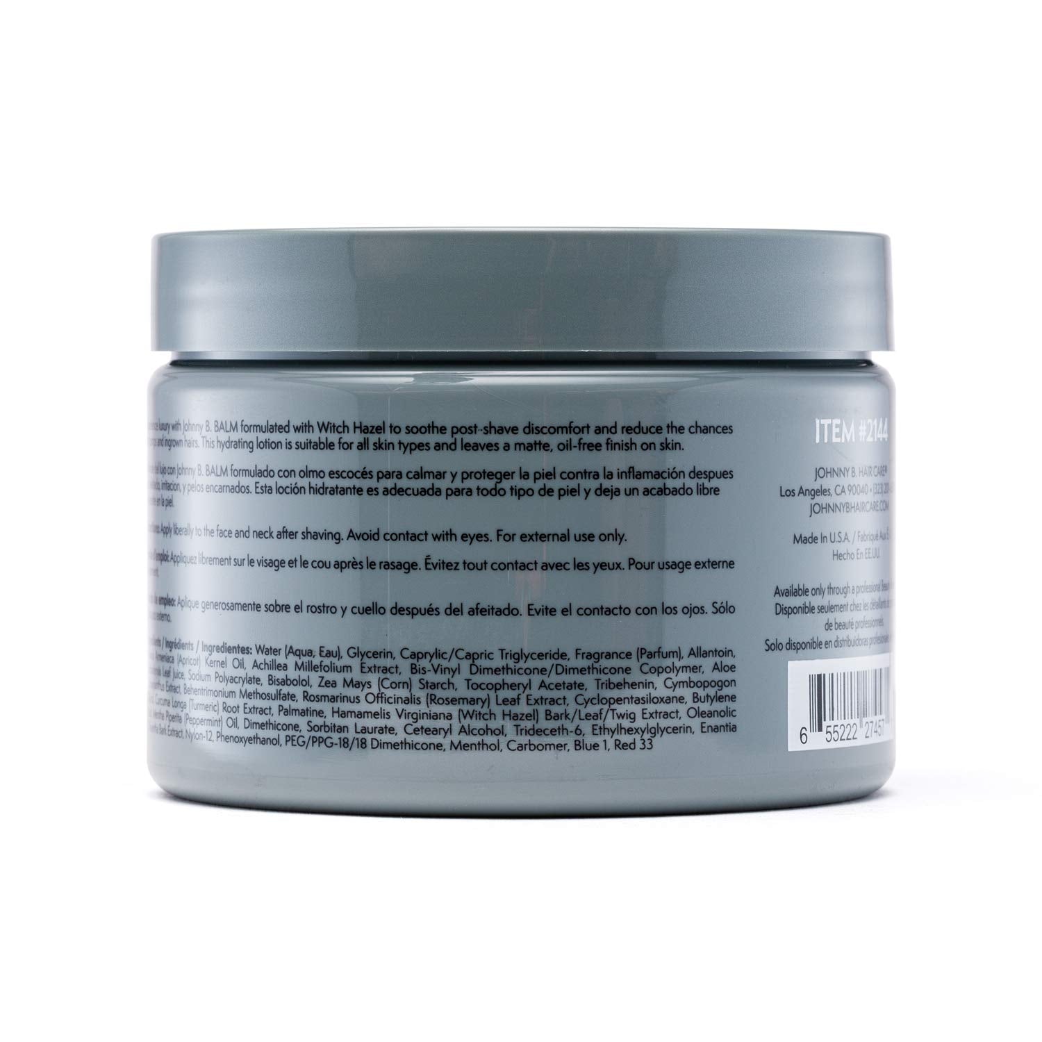 Johnny B. balm texture shown for quick absorption and oil control