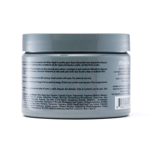 Johnny B. balm texture shown for quick absorption and oil control