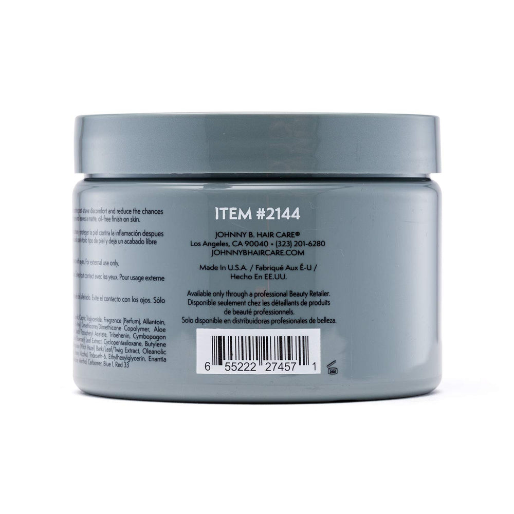 Johnny B. balm application close-up demonstrates lightweight formula and fast absorption