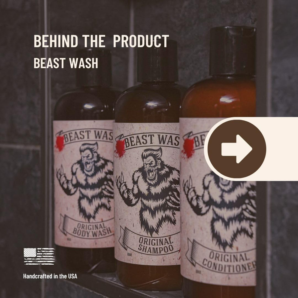 Johnny Slicks Beast Body Wash bottle for deep cleanse and refresh.