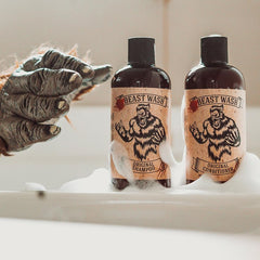 Johnny Slicks Shampoo castor oil drops suggest scalp nourishment and moisture