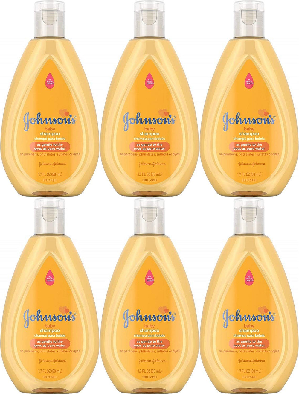 Johnson's Baby Shampoo travel-size bottle pack for gentle bath time cleansing