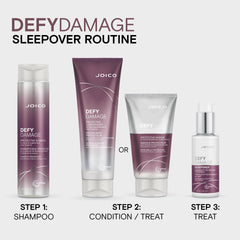 Joico Defy Damage Sleepover morning result showing softer, smoother hair