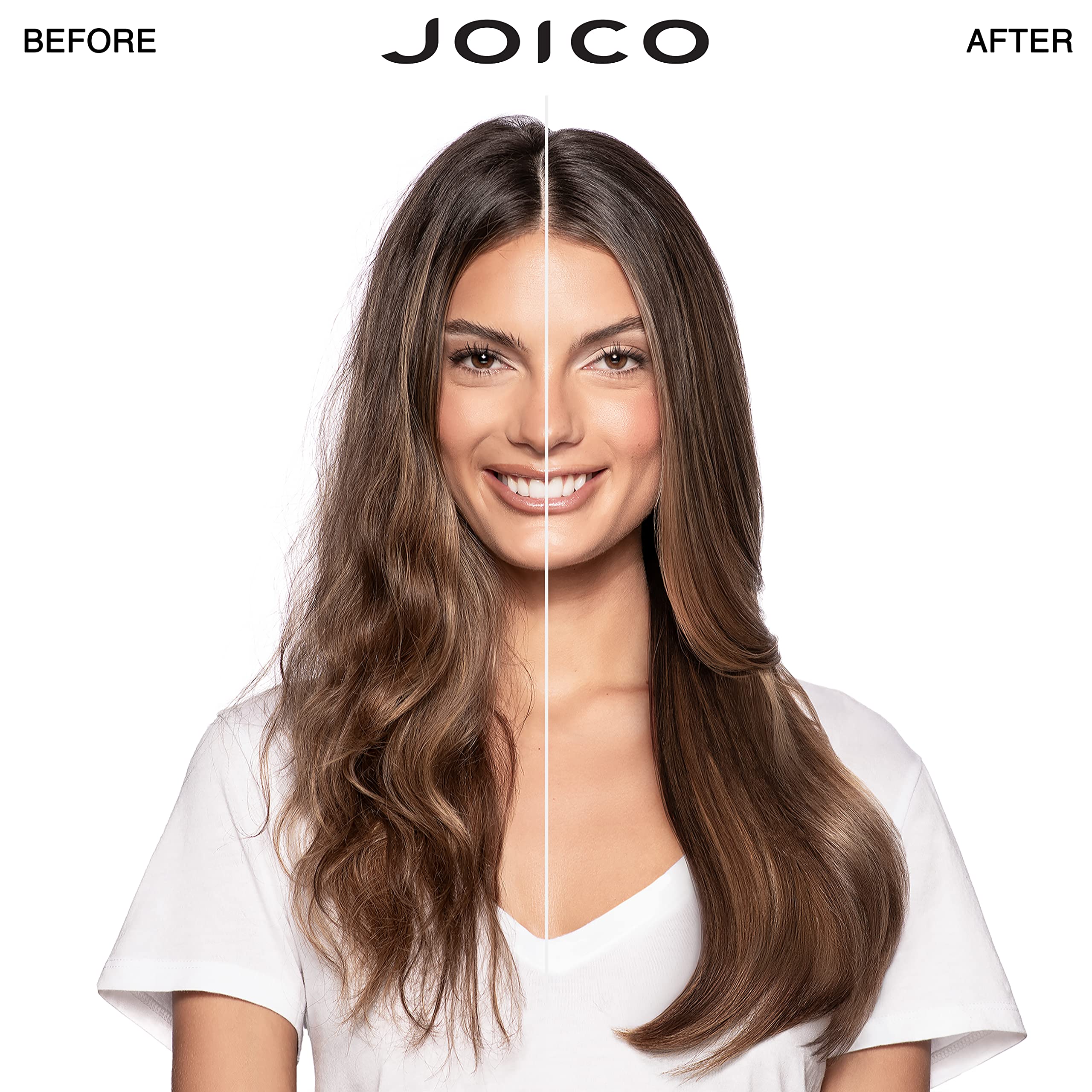 Joico Heat Hero mist on hair provides quick, even heat protection.