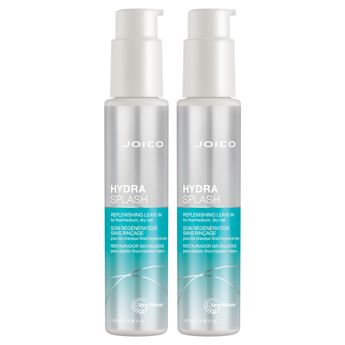 Joico Hydrasplash bottle front view promoting hydration boost for fine hair