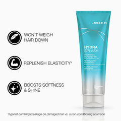 Closeup of Joico HydraSplash shampoo lather highlighting luxurious cleansing