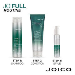 Joico JoiFULL fine hair volume shot shows airy lift and natural bounce.