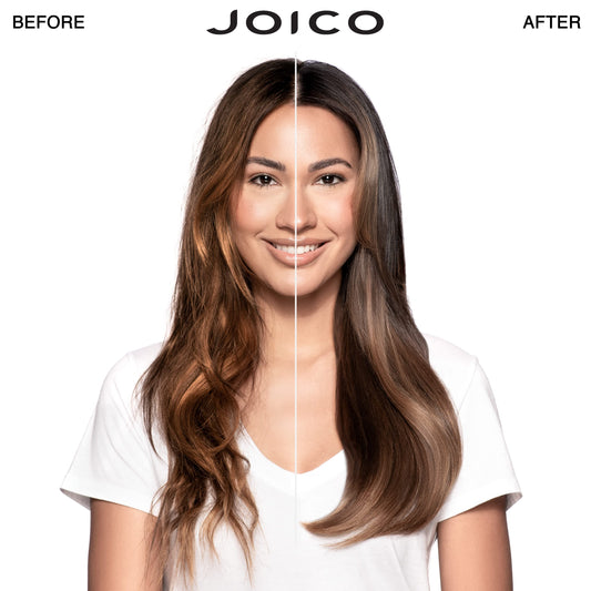 Joico K-PAK Glossing Oil dispenser cap close-up highlighting frizz control