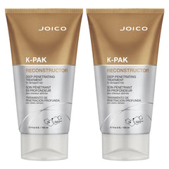 Joico K-PAK Reconstructor bottles closeup—two 5.1 oz bottles boost strength and manageability