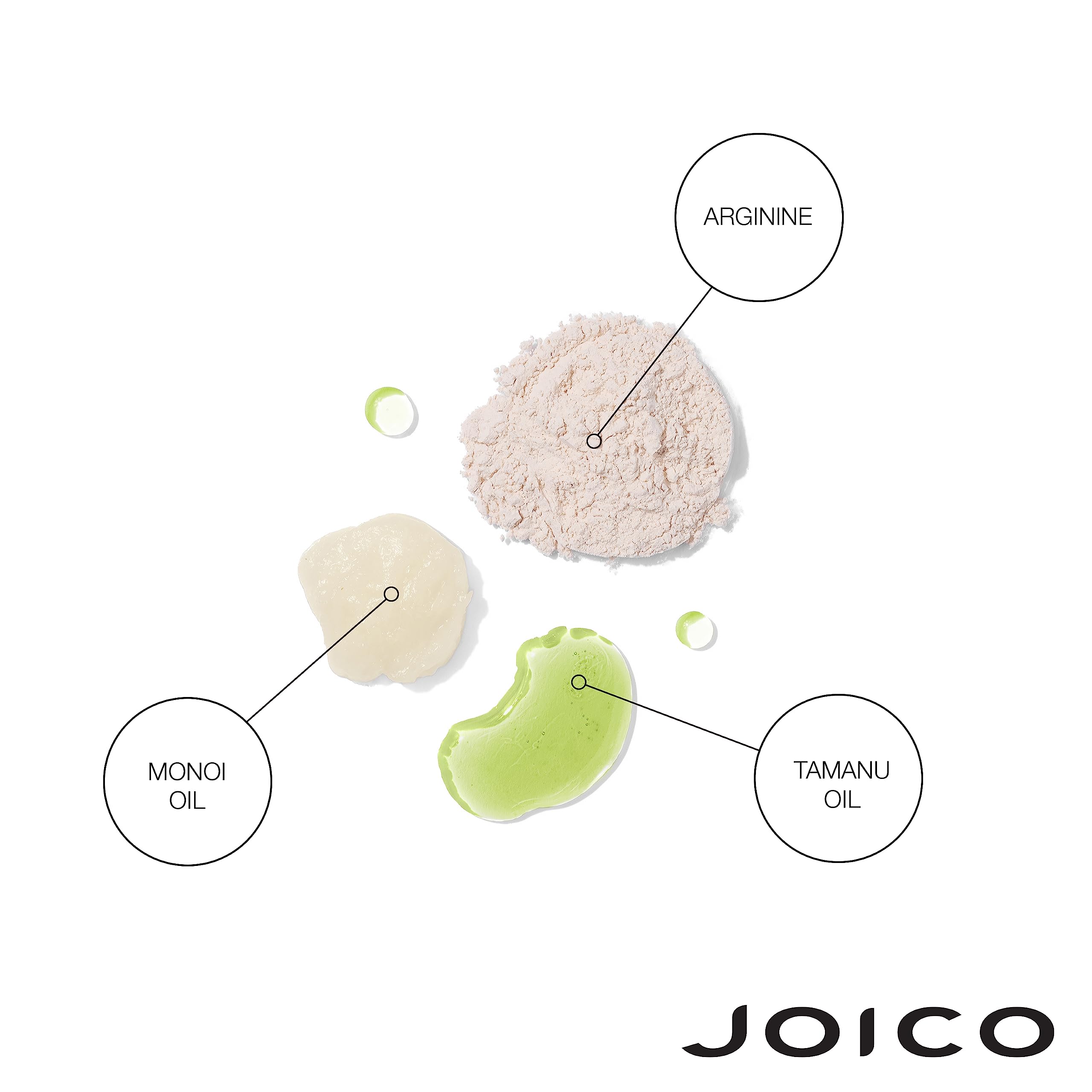 Joico Monoi Tamanu oil ingredients highlighted for nourishing, non-greasy care