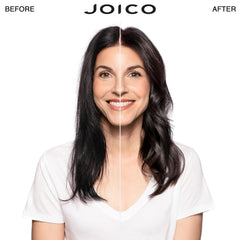 Joico YouthLock bottle pump demonstrates easy daily hair care routine.