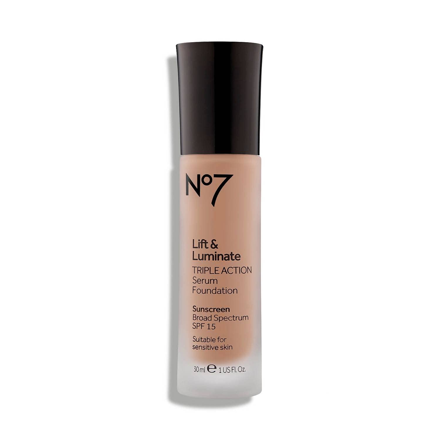 JoJo Siwa No7 Lift and Luminate bottle for radiant, even-toned skin.