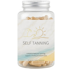 JOKODOMUS Self Tanning Capsules bottle front showing natural tan potential
