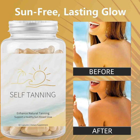JOKODOMUS capsules in hands demonstrating easy daily tanning support