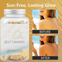 JOKODOMUS capsules in hands demonstrating easy daily tanning support