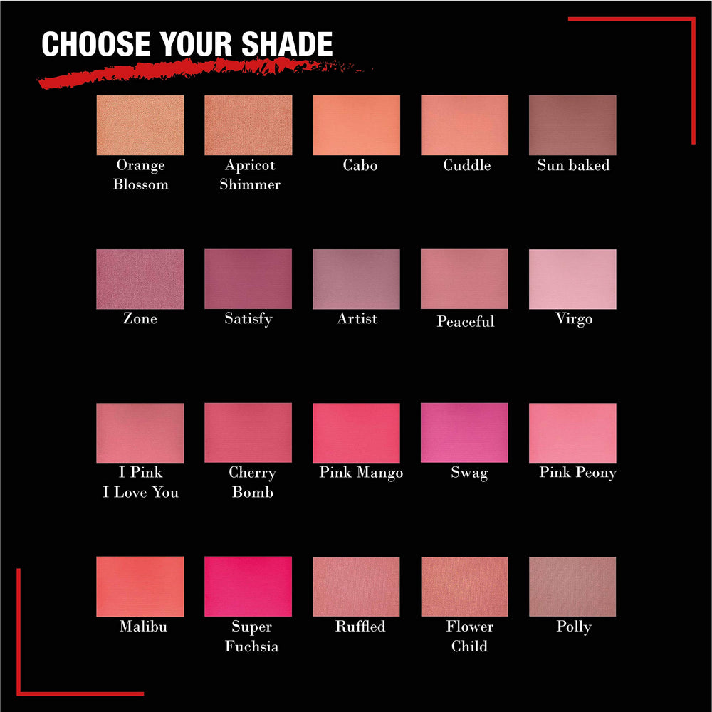 Jolie Blush shimmering shade swatch close-up highlighting radiance.
