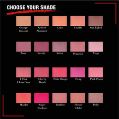 Jolie Blush shimmering shade swatch close-up highlighting radiance.