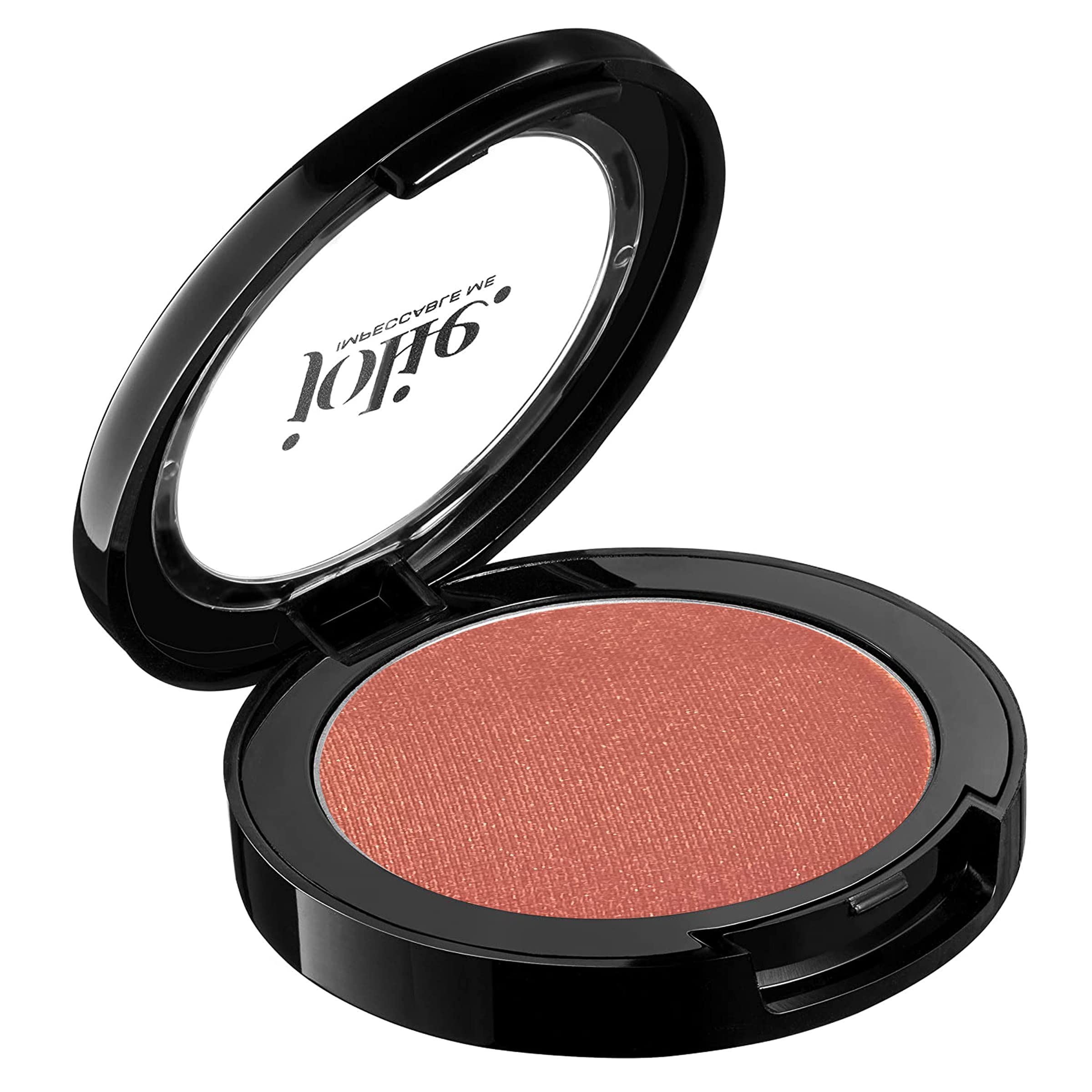 Jolie Mineral Blush Juliet swatch showing a lasting healthy glow on the cheeks