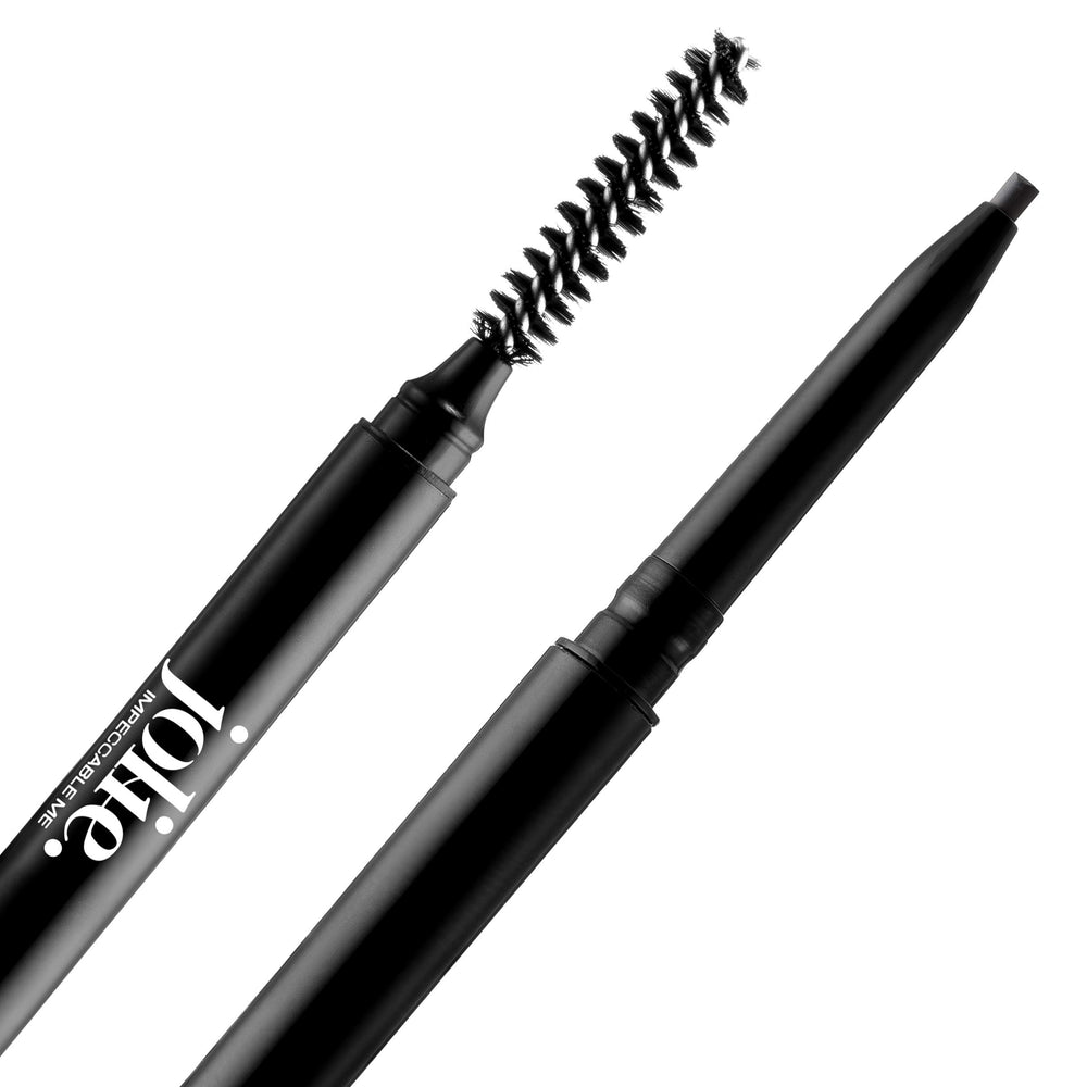 Close-up of retractable tip delivering clean lines for natural-looking brows with JOLIE