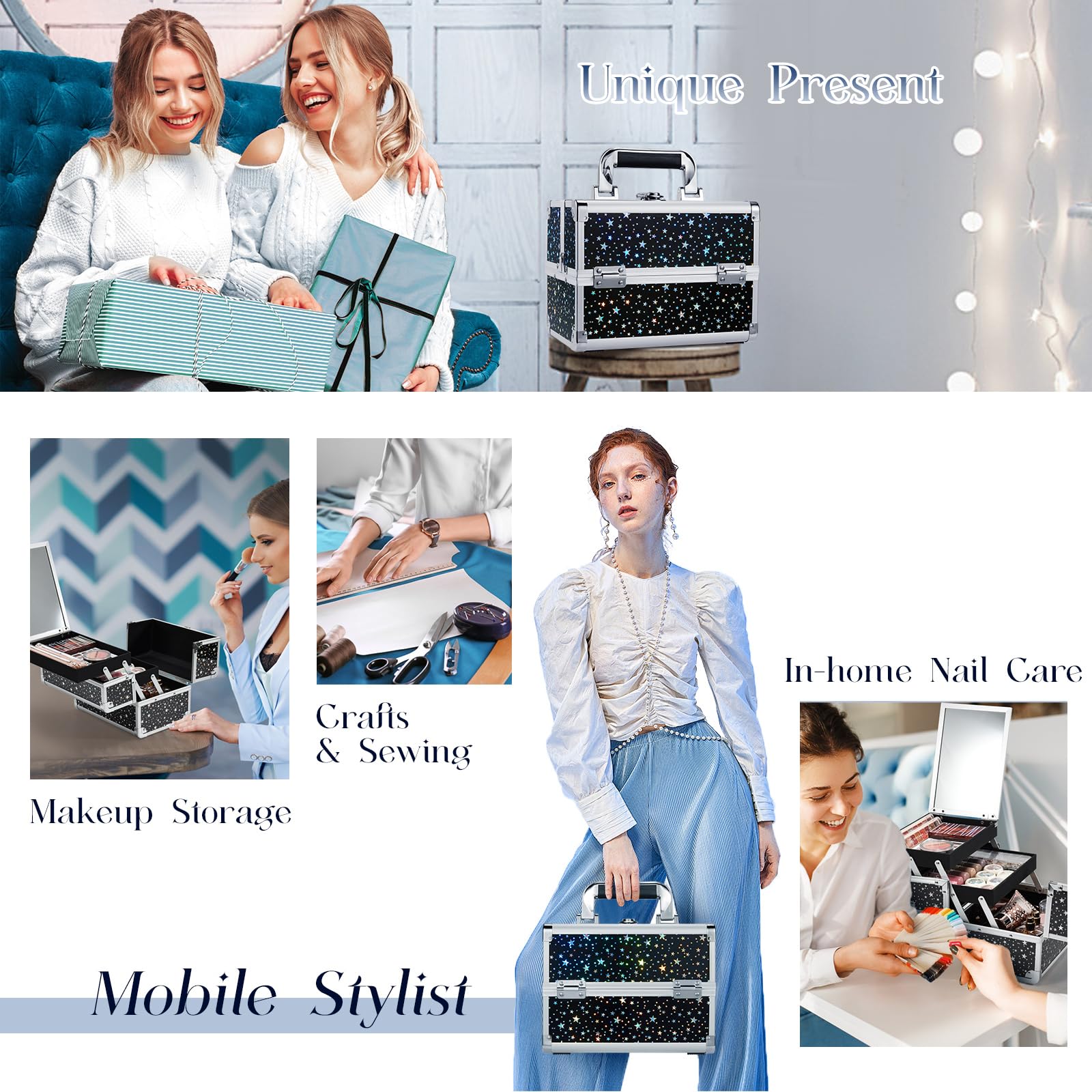 Joligrace compact travel-size case fits in luggage and backstage spaces.