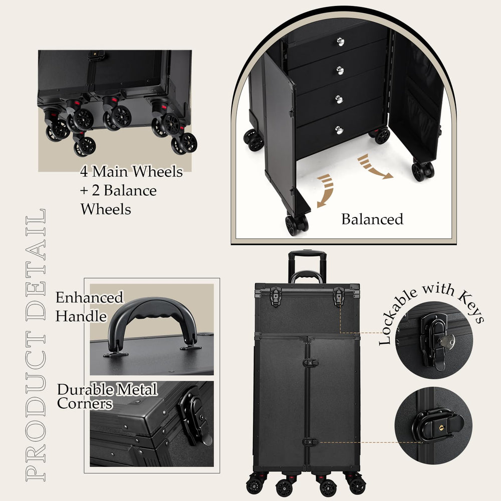 Joligrace main case dimensions 28 by 11.8 by 15.7 inches for precise planning.