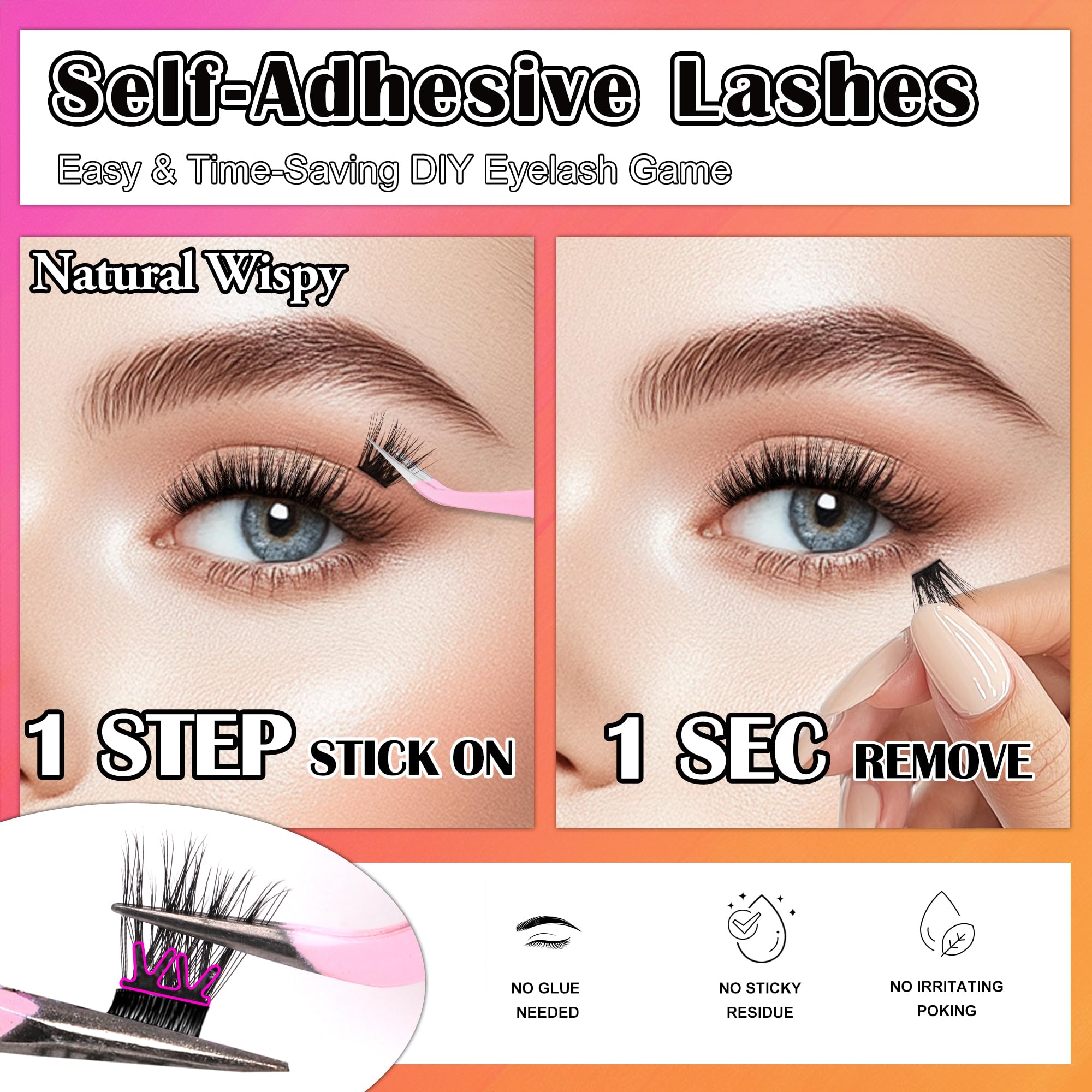 JoMay easy removal leaves no residue and respects natural lashes