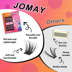 JoMay flat-band lashes provide natural-looking volume for a soft look