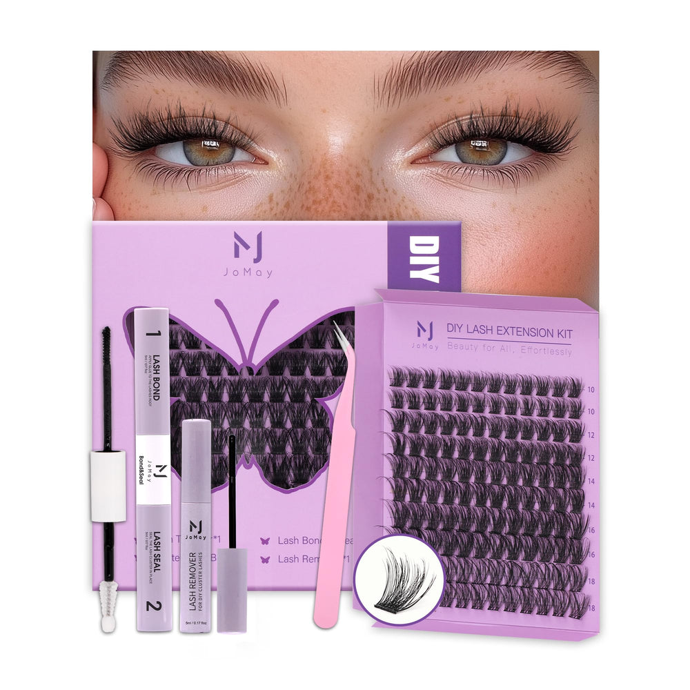 Jomay Lash Clusters Kit contents for easy at-home lash extensions