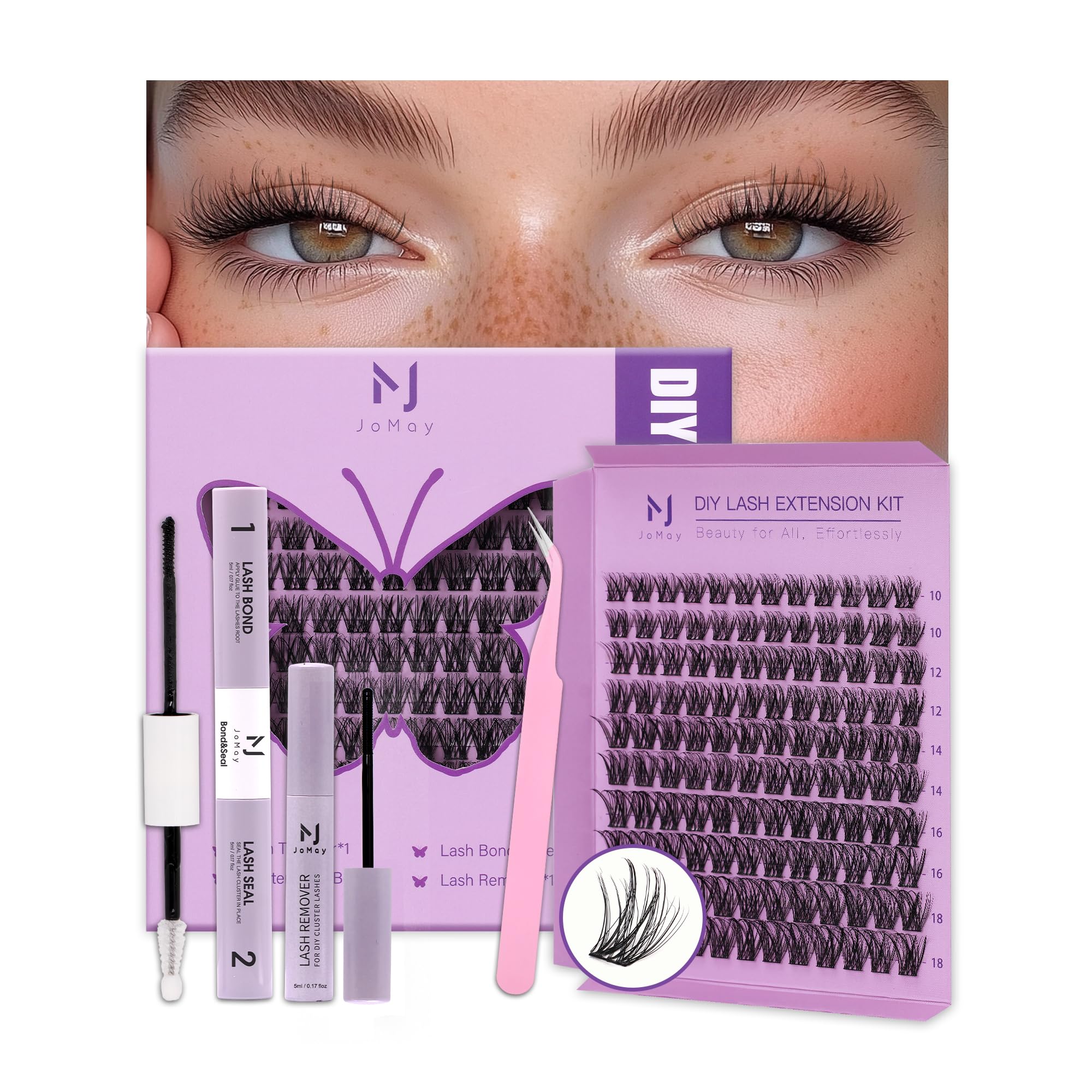 M J JOMAY lash clusters kit wispy lashes for natural daily glamour