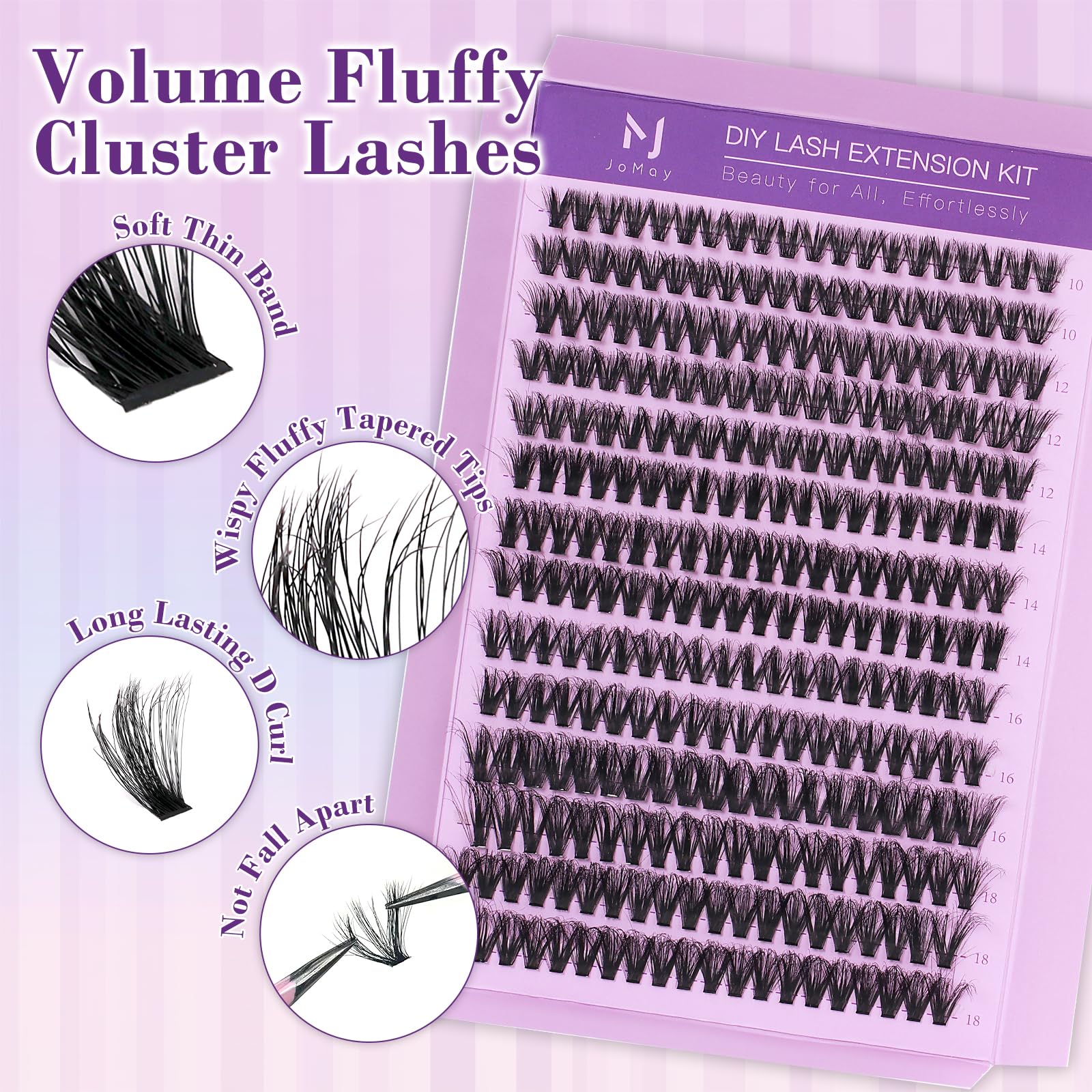 M J JOMAY lash tweezers provide precise placement