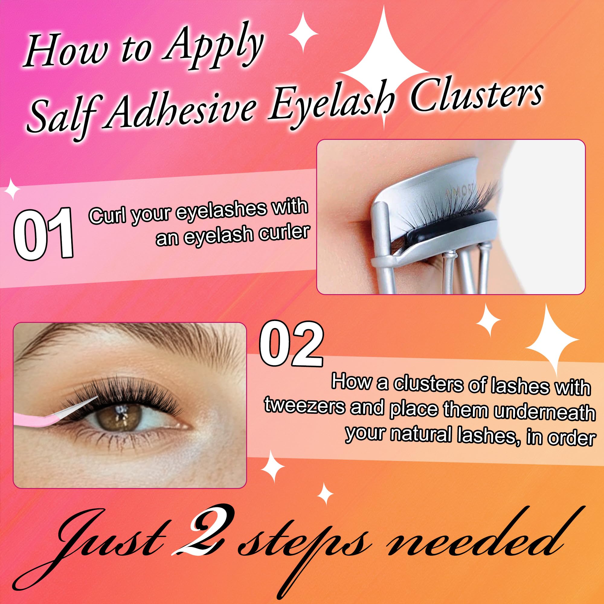 JoMay flat lashes suit most eye shapes for comfortable wear