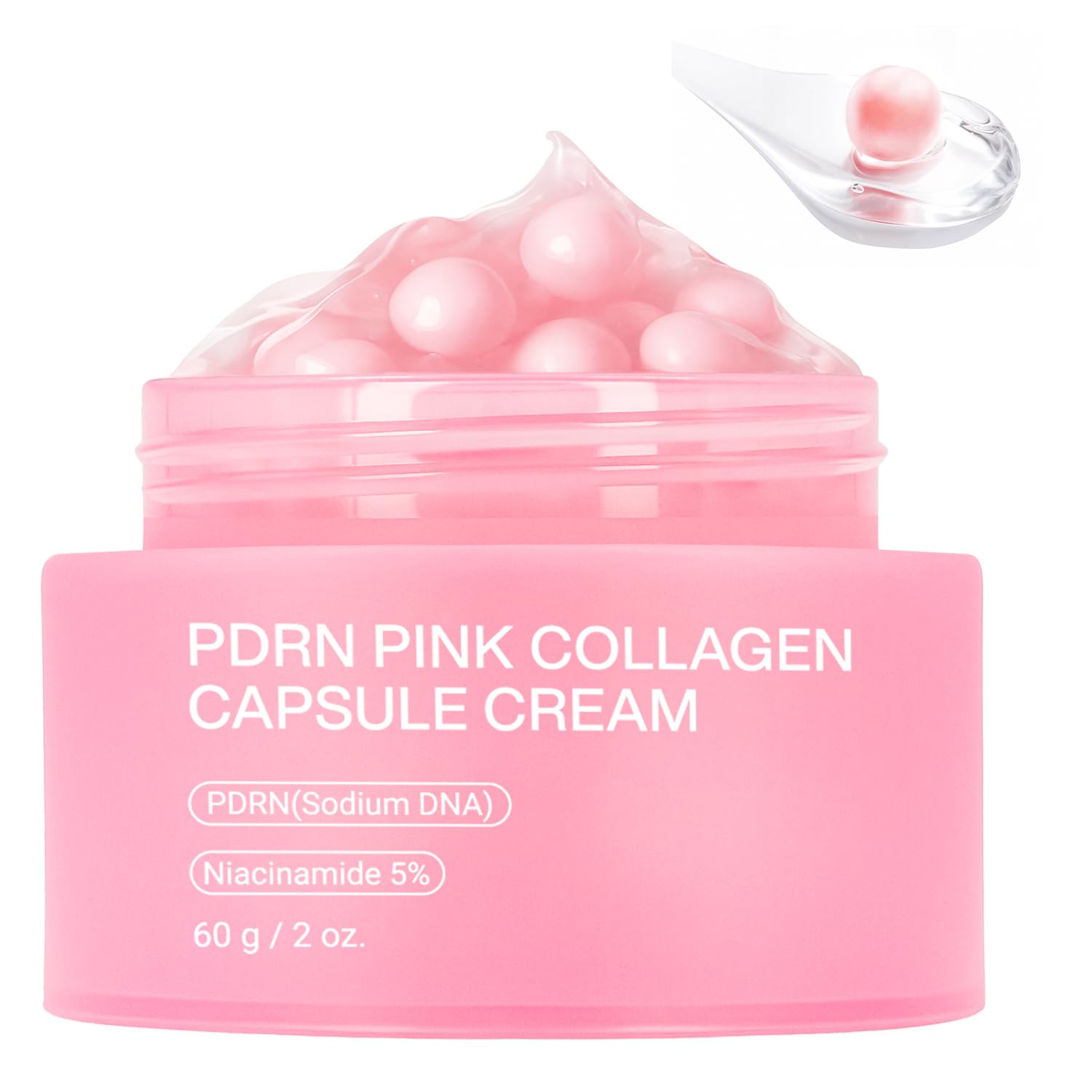 Jorceray PDRN pink capsule cream bottle for daily moisture.