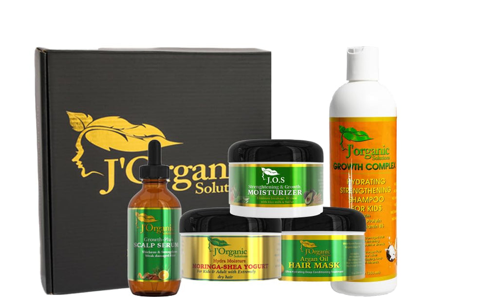 J'Organic Solutions Growth Moisturizer bottle for daily hydration and frizz control